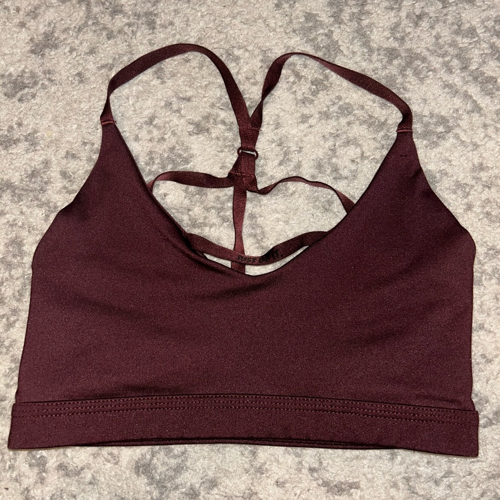 Nike Maroon Strappy Sports Bra